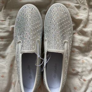 Sparkly Slip On Shoes